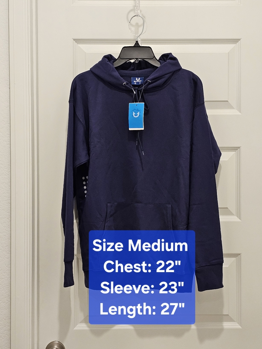 NWT Northyard Navy Blue Men's Pullover Hoodie - Size Medium